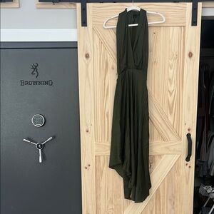 Elegant Olive Green bridesmaid Dress